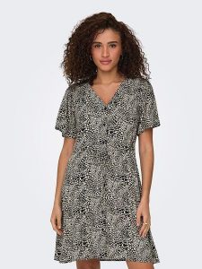ONLY Sukienka w kolorze czarno-jasnobrązowym rozmiar: XL. Brązowe sukienki ONLY, xl, bez wzorów, z wiskozy, bez kołnierzyka, bez ramiączek, midi, rozkloszowane. Za 105,38 zł.