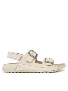 ECCO Sandały Cozmo 20690302378 Écru. Białe sandały ecco, bez wzorów, ze skóry, bez obcasa, na płaskiej podeszwie, bez zapięcia. Za 529,99 zł.