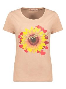 Geographical Norway Koszulka w kolorze jasnoróżowym rozmiar: S. Różowe bluzki Geographical Norway, s, bez wzorów, bez kołnierzyka, bez ramiączek. Za 37,21 zł.