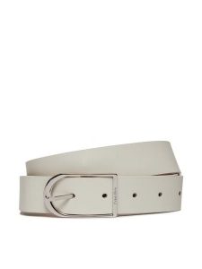 Calvin Klein Pasek Damski Centre Bridge Buckle Belt 3.0 K60K611920 Biały. Białe paski Calvin Klein, bez wzorów, ze skóry. Za 239,99 zł.