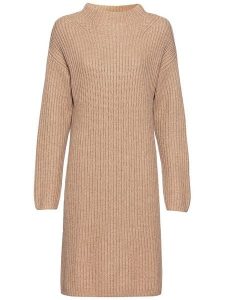 Camel Active Sukienka dzianinowa w kolorze beżowym rozmiar: S. Brązowe sukienki Camel Active, na co dzień, s, bez wzorów, z dzianiny, bez kołnierzyka, bez ramiączek, midi, proste. Za 200,60 zł.