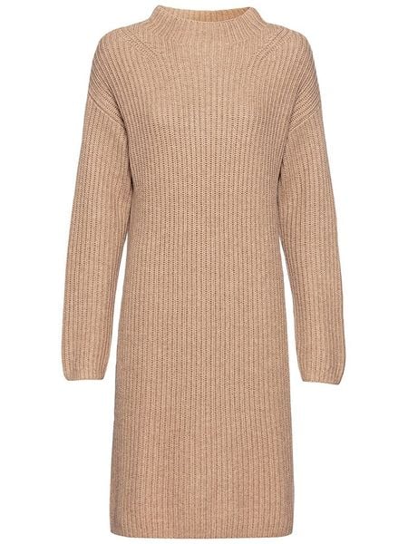 Camel Active Sukienka dzianinowa w kolorze beżowym rozmiar: S. Brązowe sukienki Camel Active, na co dzień, s, bez wzorów, z dzianiny, bez kołnierzyka, bez ramiączek, midi, proste. Za 191,42 zł.