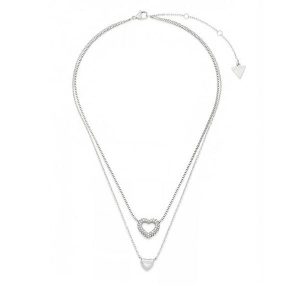 Naszyjnik Guess. Szare naszyjniki Guess, srebrne. Za 329,99 zł.