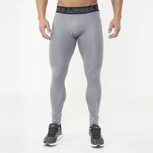 Termoaktywne legginsy treningowe IRONBOY LEG. Szare legginsy LEGEA, bez wzorów. W wyprzedaży za 88,00 zł.