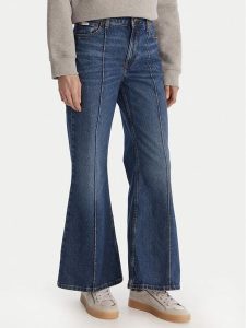 Guess Jeans Jeansy W6RA0R D6334 Niebieski Wide Leg. Niebieskie jeansy Guess Jeans, z aplikacjami, z bawełny. Za 409,99 zł.