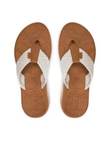 Roxy Japonki ARJL100899 Écru. Klapki Roxy, bez wzorów, z materiału, bez obcasa. Za 119,99 zł.