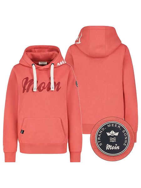 Eight2Nine Bluza w kolorze koralowym rozmiar: L. Czerwone bluzy Eight2Nine, l, bez wzorów, z kapturem. Za 113,36 zł.