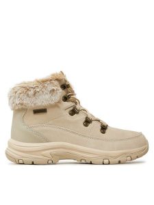 Skechers Trapery Trego - Snow Worries 167882/NAT Brązowy. Brązowe buty zimowe Skechers, ze skóry, bez obcasa, bez zapięcia. Za 379,99 zł.
