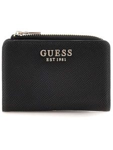 Guess Portfel w kolorze czarnym - 11 x 9 x 2 cm rozmiar: onesize. Czarne portfele Guess, z aplikacjami, z materiału. Za 206,42 zł.