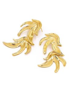 MOODE Kolczyki-wkrętki "Emiliana" rozmiar: onesize. Żółte kolczyki MOODE, ze stali. Za 43,99 zł.