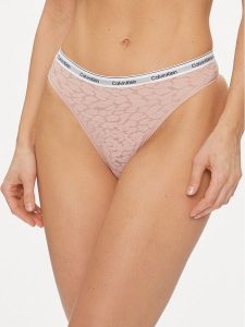 Calvin Klein Underwear Stringi 000QD5051E Różowy. Czerwone stringi Calvin Klein Underwear, bez wzorów, z syntetyku. Za 79,99 zł.