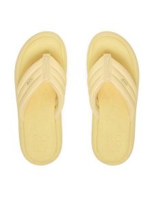 Roxy Japonki CEOWB-3CK003 Żółty jasny. Żółte klapki Roxy, bez wzorów, ze skóry, bez obcasa. Za 129,99 zł.