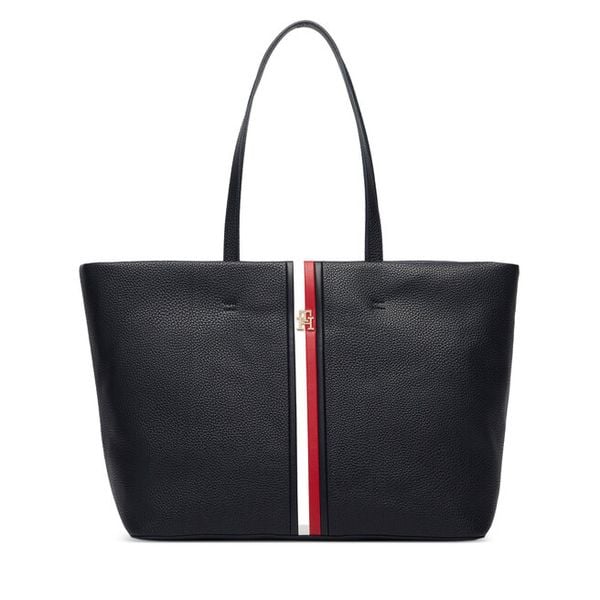 Torebka Tommy Hilfiger. Niebieskie shopper bag TOMMY HILFIGER, bez wzorów, bez dodatków. Za 569,99 zł.