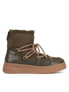 Jenny Fairy Śniegowce WS5888-11 Khaki. Brązowe buty zimowe Jenny Fairy, z materiału, bez obcasa, bez zapięcia. Za 179,99 zł.