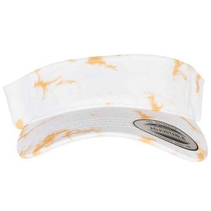 Zakrzywiona Czapka Z Daszkiem Batik Dye. Białe czapki FLEXFIT, bez wzorów, z materiału. Za 83,99 zł.