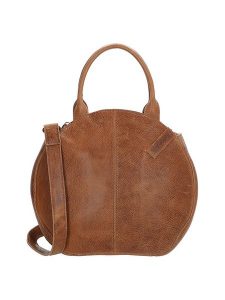 HIDE & STITCHES Skórzana torebka "Cote d Azur" w kolorze jasnobrązowym - 28 x 24 x 6 cm rozmiar: onesize. Brązowe torebki klasyczne HIDE & STITCHES, w ażurowe wzory, z materiału, przez ramię, bez dodatków. Za 280,95 zł.