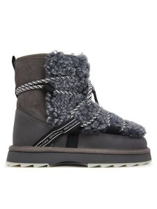 EMU Australia Śniegowce Blurred Teddy W13196 Szary. Szare buty zimowe EMU Australia, ze skóry, bez obcasa, bez zapięcia. Za 889,99 zł.