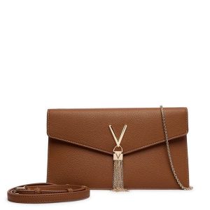 Torebka Valentino. Brązowe torebki klasyczne Valentino, bez wzorów, bez dodatków. Za 439,99 zł.