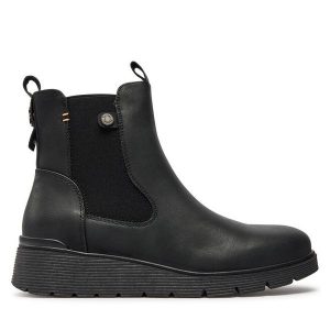 Botki Refresh. Czarne botki Refresh, bez wzorów, bez obcasa, na płaskiej podeszwie, bez zapięcia. Za 239,99 zł.