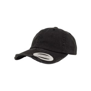 Czapka Flexfit low profile detroyed. Czarne czapki FLEXFIT, bez wzorów, z bawełny. Za 82,95 zł.