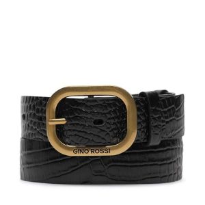 Pasek Damski GINO ROSSI. Czarne paski Gino Rossi, bez wzorów. Za 99,99 zł.