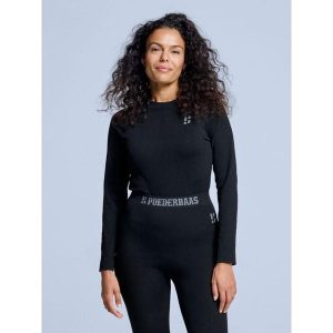 Koszulka termiczna - Damska - Czarna. Czarne koszule nocne POEDERBAAS, bez wzorów, bez ramiączek. Za 199,42 zł.