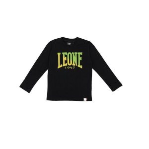 Koszulka z bawełna na outdoor na co dzień. Czarne bluzki LEONE 1947 APPAREL, bez wzorów, z bawełny, sportowe, bez kołnierzyka, bez ramiączek. W wyprzedaży za 55,90 zł.