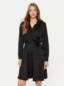 Rinascimento Sukienka koszulowa CFC0121838003 Czarny Regular Fit. Czarne kombinezony Rinascimento, s, bez wzorów, z syntetyku, bez kołnierzyka, bez ramiączek. Za 299,99 zł.