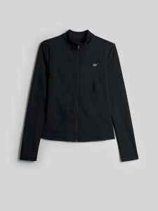 4F Bluza slim bez kaptura damska - czarna L. Czarne bluzy 4f, l, bez wzorów, bez kaptura. Za 189,99 zł.