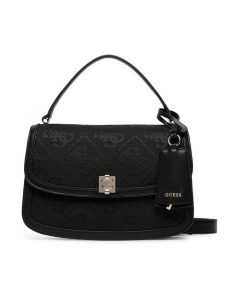Guess Torebka Audrey Logo HWJG97 55210 Czarny. Czarne torebki klasyczne Guess, z aplikacjami, ze skóry, bez dodatków. Za 584,99 zł.