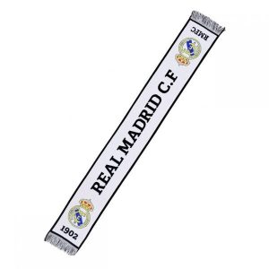 Real Madryt szalik kibica Knitted Scarf 3RD RM4BUF3 wielokolorowy. Białe szaliki REAL MADRID, bez wzorów. Za 99,00 zł.