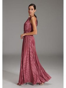 SWING Sukienka w kolorze jasnoróżowym rozmiar: 36. Różowe sukienki Swing, bez wzorów, bez kołnierzyka, bez ramiączek, maxi. Za 293,59 zł.