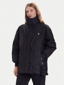 Guess Kurtka zimowa V5BL13 WHHZ2 Czarny Regular Fit. Czarne kurtki Guess, na zimę, m, z aplikacjami, z syntetyku, bez kaptura. Za 589,99 zł.