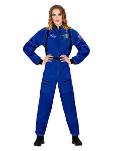 Carnival Party Kombinezon kostiumowy "Astronaut" w kolorze niebieskim rozmiar: M. Niebieskie kombinezony Carnival Party, m, bez wzorów, bez kołnierzyka, bez ramiączek. Za 108,99 zł.