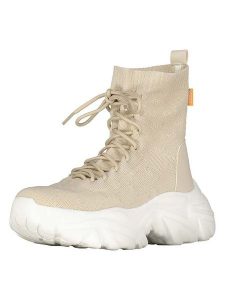 Geographical Norway Botki "Obask" w kolorze beżowym rozmiar: 37. Brązowe botki Geographical Norway, bez wzorów, bez obcasa, bez zapięcia. Za 121,99 zł.