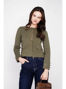 C& Jo Kardigan w kolorze khaki rozmiar: 38. Brązowe kardigany C& Jo. Za 122,38 zł.