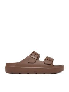 Roxy Klapki CEOWB-835120 Brązowy. Brązowe klapki Roxy, bez wzorów, z syntetyku, bez obcasa. Za 99,99 zł.