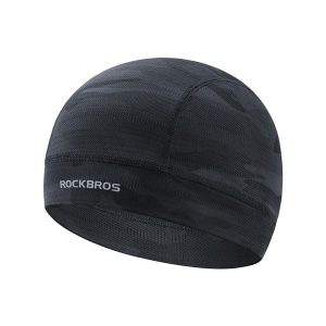 Czapka rowerowa z oddychającym filtrem UPF50+ ROCKBROS. Niebieskie czapki ROCKBROS, bez wzorów, z elastanu, sportowe. Za 52,16 zł.