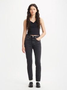 Levi's Dżinsy "501" - Skinny fit - w kolorze czarnym rozmiar: W27/L32. Czarne jeansy Levi's®, z aplikacjami, z podwyższonym stanem. Za 153,34 zł.