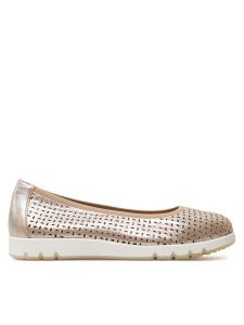 Caprice Baleriny 9-22551-42 Brązowy. Brązowe balerinki Caprice, bez wzorów, ze skóry, bez obcasa, bez zapięcia. Za 184,99 zł.