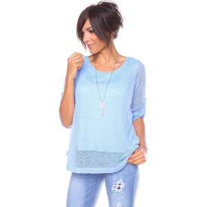 Sweter "Elite" w kolorze błękitnym. Swetry klasyczne marki Saint Germain Paris. W wyprzedaży za 105,95 zł.