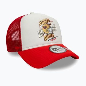 Czapka z daszkiem New Era Superbowl Trucker San Francisco 49ERS. Czerwone czapki New Era, bez wzorów. Za 129,99 zł.