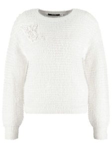 TAIFUN Sweter w kolorze białym rozmiar: 46. Białe swetry oversize Taifun, bez wzorów, bez ramiączek. Za 158,10 zł.