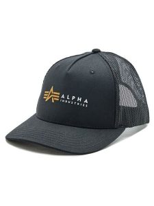 Alpha Industries Czapka z daszkiem Label 106901 Czarny. Czarne czapki Alpha Industries, bez wzorów, z bawełny. Za 79,99 zł.