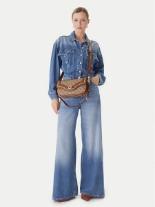 Guess Torebka 178712 Brązowy. Brązowe torebki klasyczne Guess, z aplikacjami, z materiału, bez dodatków. Za 309,99 zł.