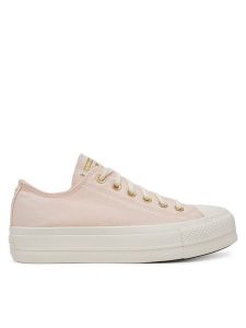 Converse Trampki Chuck Taylor All Star Lift Platform Gold A12584C Różowy. Czerwone trampki Converse, bez wzorów, z materiału, bez zapięcia. Za 259,99 zł.