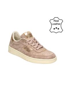 Bullboxer Skórzane sneakersy w kolorze szaroróżowym rozmiar: 37. Różowe trampki Bullboxer, bez wzorów, bez zapięcia. Za 240,99 zł.