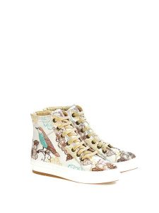 Goby Sneakersy w kolorze kremowym ze wzorem rozmiar: 38. Brązowe trampki Goby, bez wzorów, z materiału, za kostkę, bez zapięcia. Za 213,29 zł.
