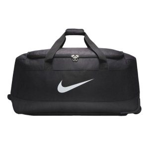 Torba Club Team Swoosh Roller Duffle Bag. Czarne torby podróżne i sportowe Nike, bez wzorów. Za 289,99 zł.