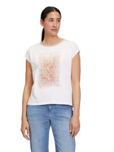 CARTOON Koszulka w kolorze białym rozmiar: 40. Białe bluzki Cartoon, bez wzorów, z bawełny, bez kołnierzyka, bez ramiączek. Za 79,59 zł.